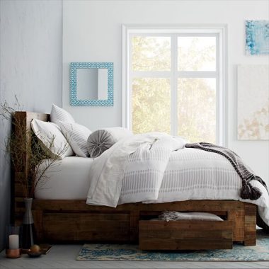 Wood Storage Bed
