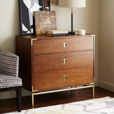 Malone Campaign 3-Drawer Dresser